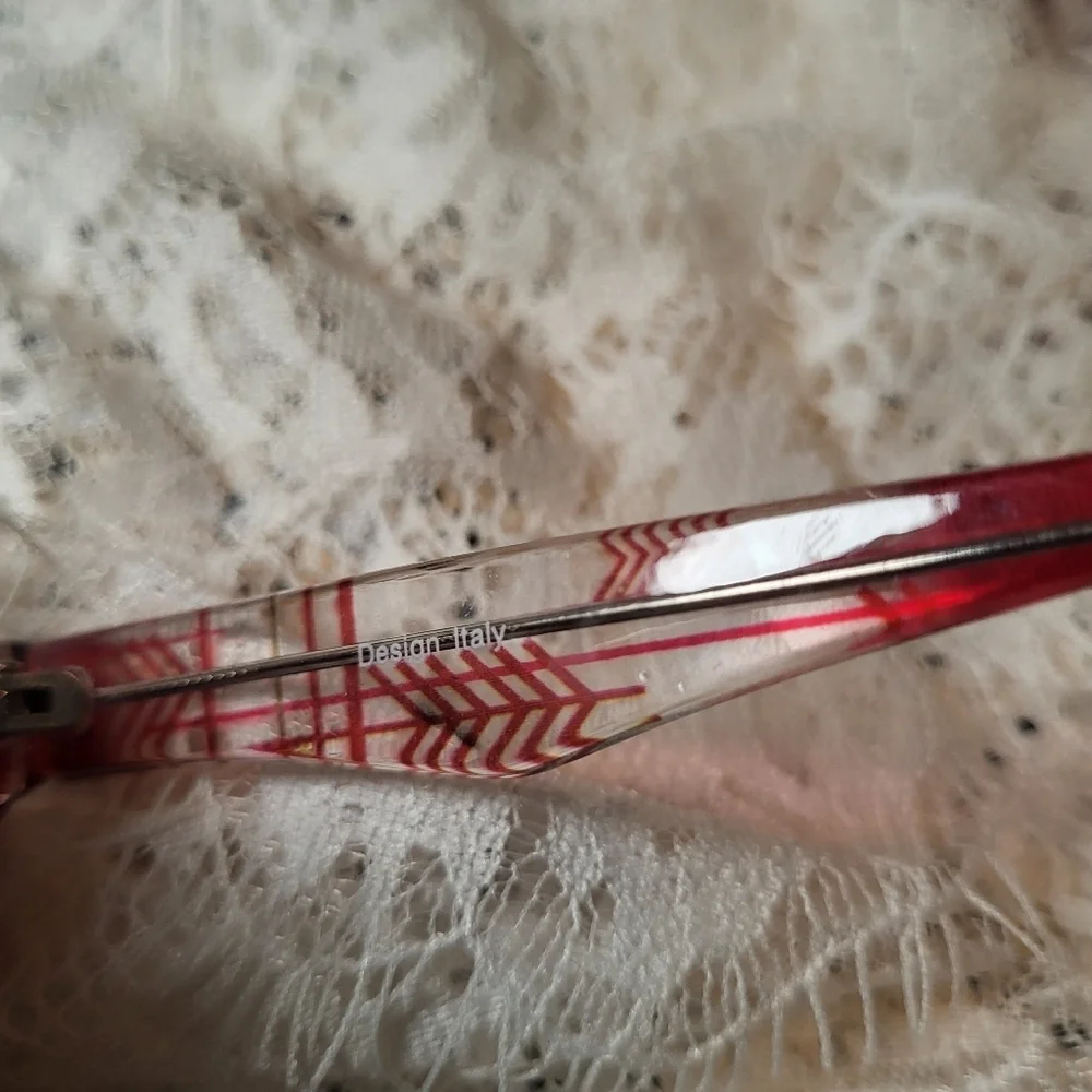Red Rectangular Glasses